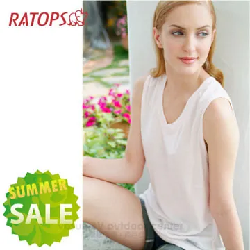 【RATOPS】女 Wincool V領短袖T恤 (肩配)『粉金桔/宇宙藍綠』DB-8871 歷史價格詳細信息