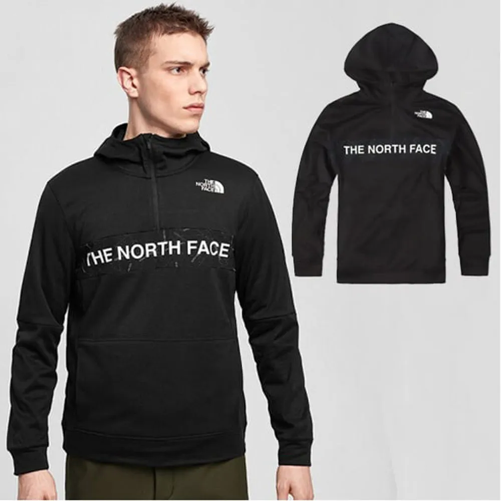 【美國 The North Face】中性款 經典大LOGO 彈性長袖可調節保暖連帽上衣/4NEQ-JK3 黑 V 歷史價格詳細信息