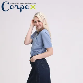 【Corpo X】女款涼感印花T恤(小字母款)-暗粉色 歷史價格詳細信息