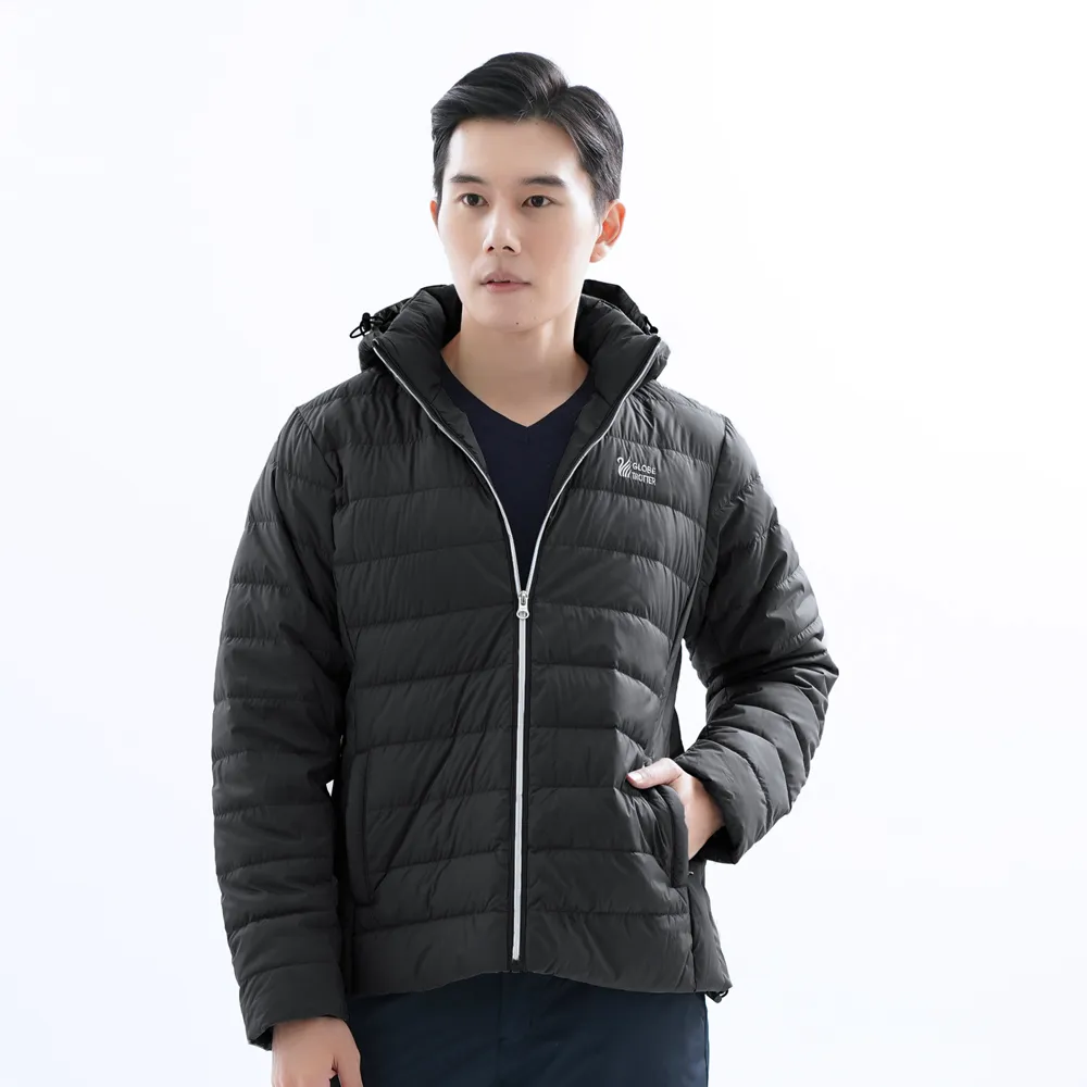 遊遍天下 男款防潑水防風保暖可拆帽90%羽絨外套GJ22011深藍 歷史價格詳細信息