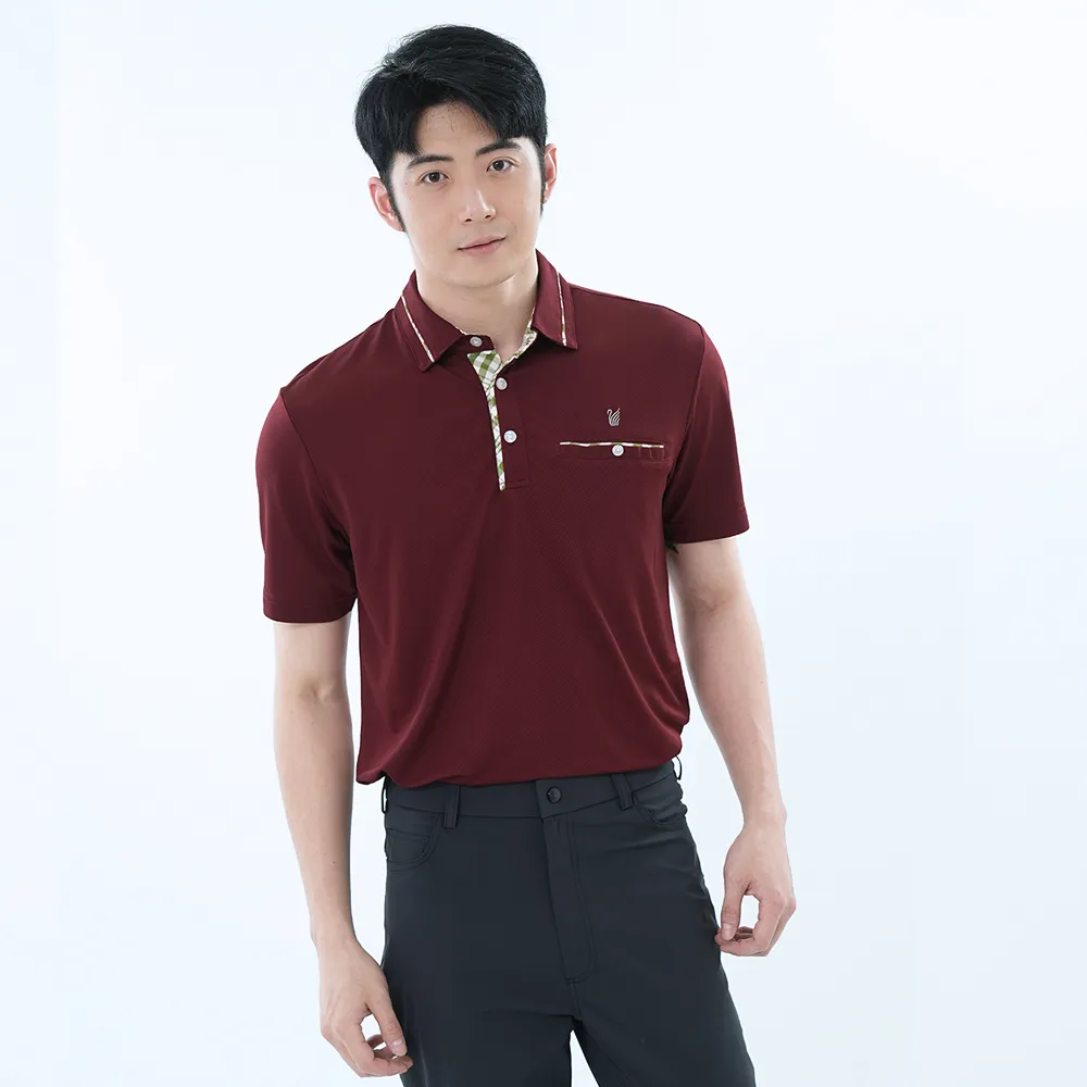 遊遍天下 男款格紋領抗UV吸濕排汗速乾短袖POLO衫GS1011藍色 歷史價格詳細信息