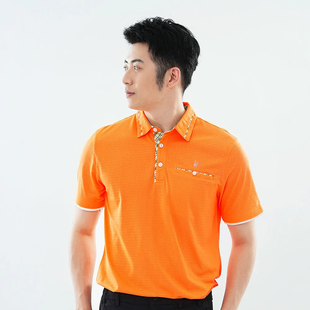 遊遍天下 男款格紋領抗UV吸濕排汗速乾短袖POLO衫GS1011藍色 歷史價格詳細信息