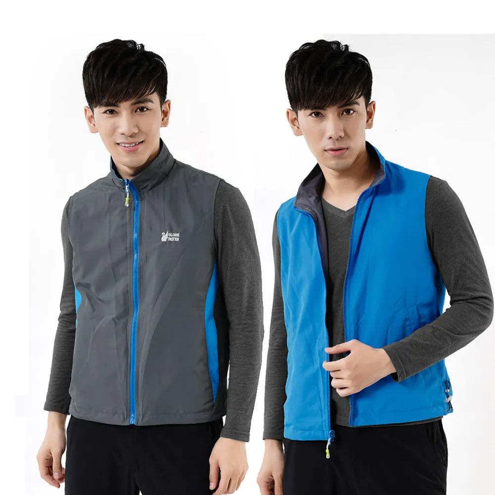 遊遍天下 中性款抗UV防風防潑水雙面穿背心GV10012寶藍 歷史價格詳細信息