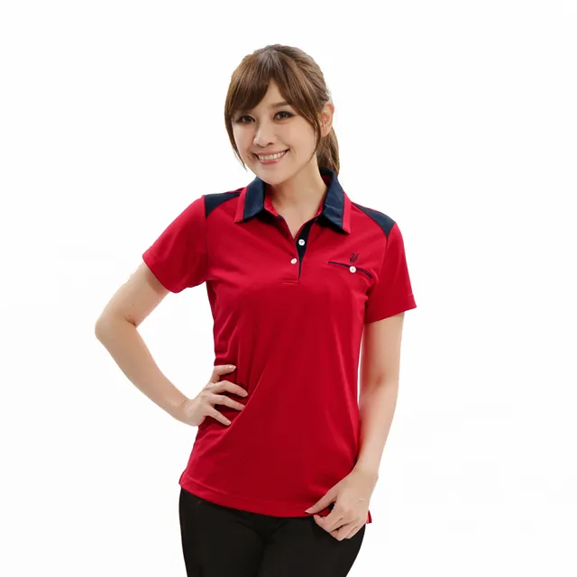 遊遍天下 MIT女款吸濕排汗抗UV機能POLO衫GS10037紅色 歷史價格詳細信息