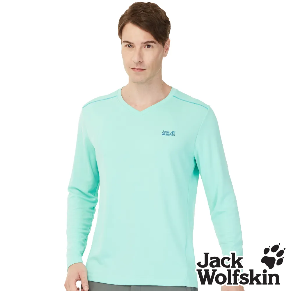 【Jack wolfskin 飛狼】男 V領銀離子抗菌排汗衣 T恤『藍色』 歷史價格詳細信息