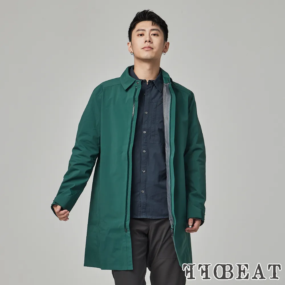 OFFBEAT 男款 防水透濕極簡風衣外套 長板風雨衣/輕量機能-礦青綠 價格比較,價格查詢,歷史價格詳細信息