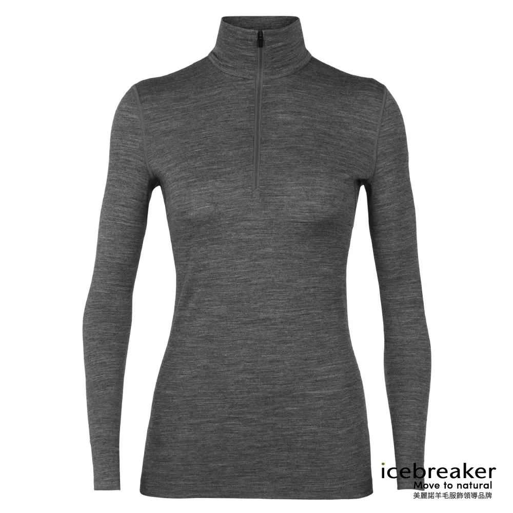 【紐西蘭Icebreaker】女 Oasis 半開襟長袖上衣-BF200-季風灰#登山健行 #美麗諾羊毛 歷史價格詳細信息