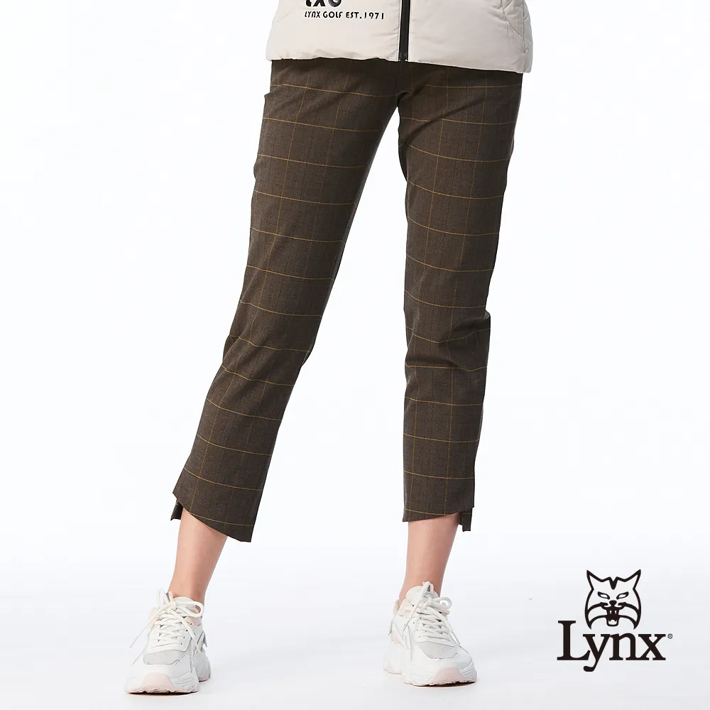 【Lynx Golf】女款日本進口布料彈性吸排速乾脇邊剪裁貓頭繡花造型口袋窄管長褲(二色) 歷史價格詳細信息