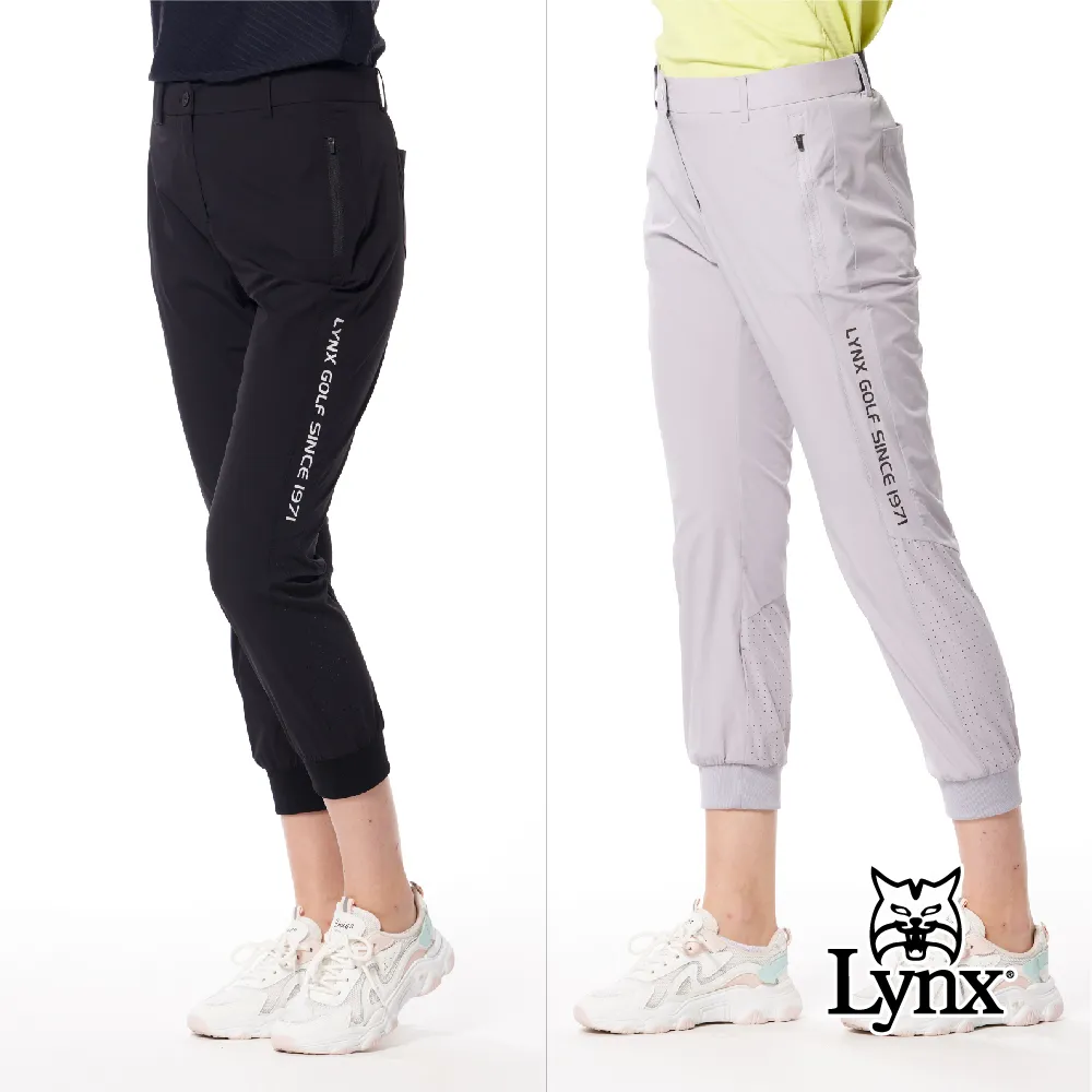 【Lynx Golf】女款彈性舒適羅紋造型袖配色設計LOGO緹花工藝短袖POLO領毛衣(二色) 歷史價格詳細信息