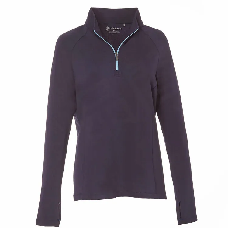 【WILDLAND荒野】女超彈茶碳抗菌拉鍊功能衣深藍色 歷史價格詳細信息