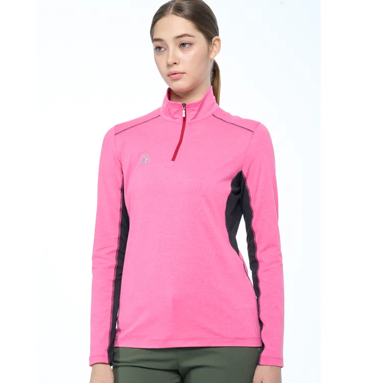 【荒野 WildLand】女彈性雙色前開襟保暖衣.長袖吸濕排汗衫.休閒運動上衣/0B02611-32 深粉紅 歷史價格詳細信息