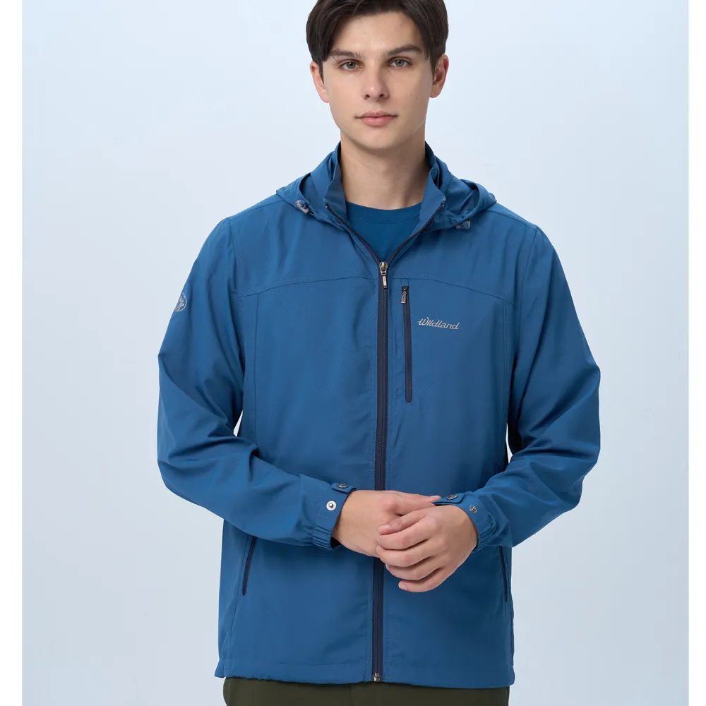 【WILDLAND荒野】男印花透氣抗UV輕薄外套希臘藍色 歷史價格詳細信息