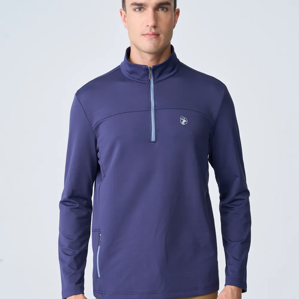 【WILDLAND荒野】男彈性斜紋拉鍊保暖機能衣普魯士藍色 歷史價格詳細信息