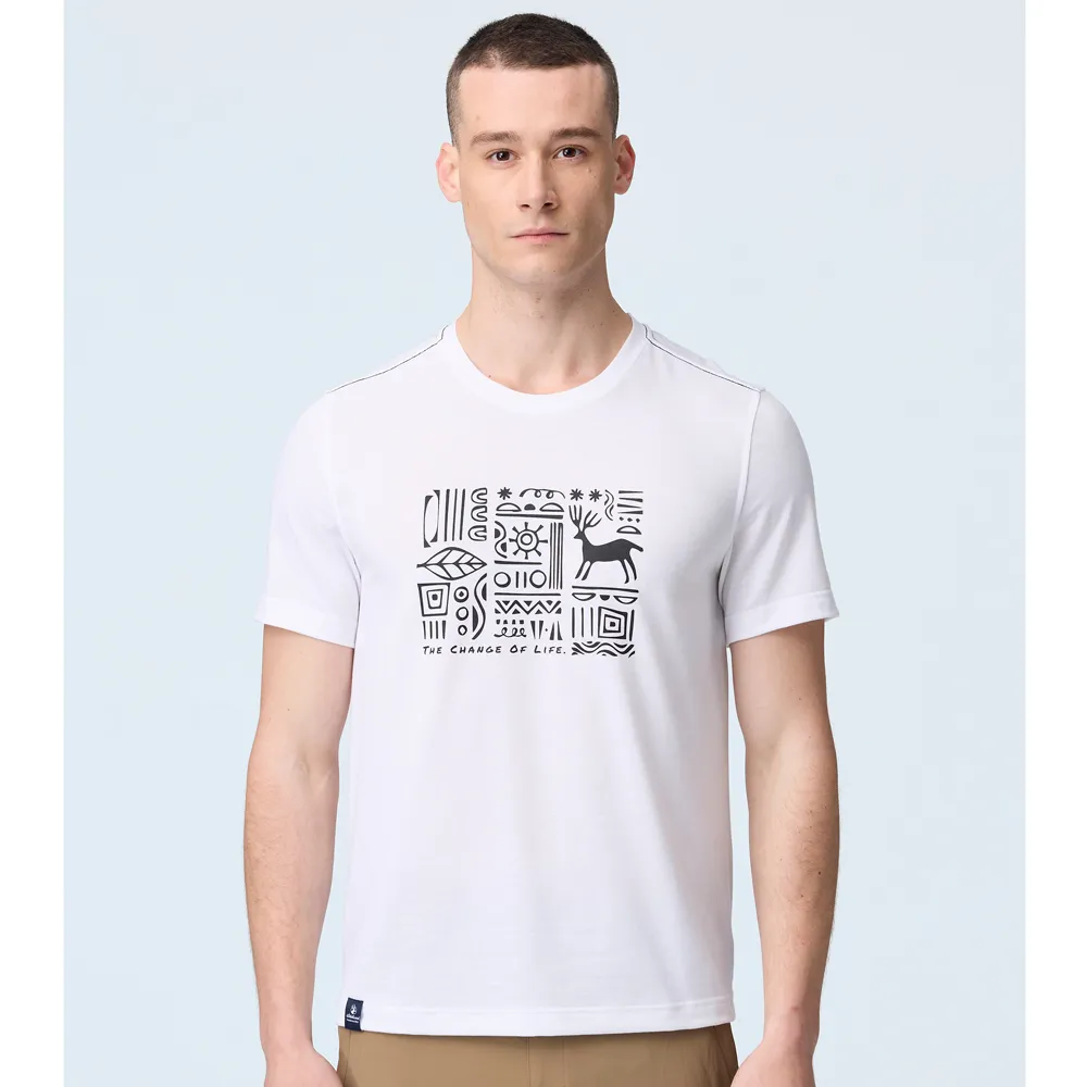 【荒野 WildLand】男 瀰漫部落戶外機能T恤.機能短袖圓領衫.吸濕快乾.基本版型/0B21610-175 秀姑藍山 歷史價格詳細信息