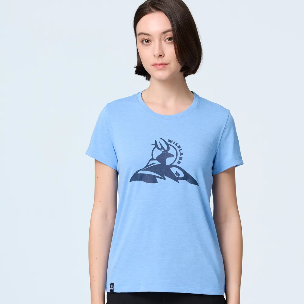 【WILDLAND荒野】女經典鹿頭圓領上衣黑色 歷史價格詳細信息