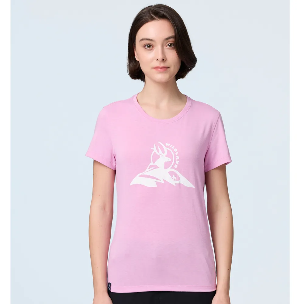 【WILDLAND荒野】女經典鹿頭圓領上衣黑色 歷史價格詳細信息