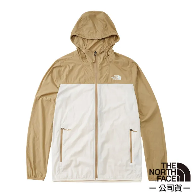 【美國 The North Face】男 可調式輕薄防曬透氣排汗連帽外套(亞洲版型)/4U8X-QK4 白/棕 歷史價格詳細信息