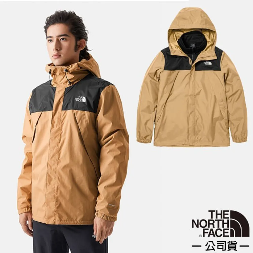 【美國 The North Face】男 3效能_防水透氣防風耐磨連帽外套(可套接)/4UAU-ZSF 卡其 N 歷史價格詳細信息
