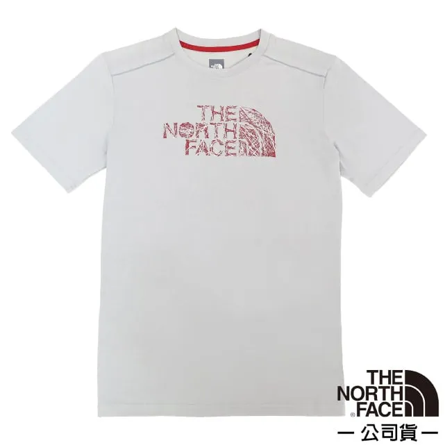 【The North Face】男 彈性透氣VaporWick短袖圓領T恤/大尺寸品牌標識/A9SW-AOM 灰白 價格比較,價格查詢,歷史價格詳細信息