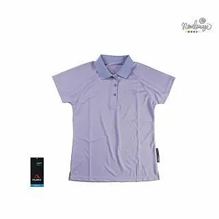 namelessage無名世代女款吸濕排汗短袖長版POLO衫(紫條/麻灰)_71W704 歷史價格詳細信息