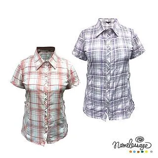 namelessage無名世代女款吸濕排汗短袖長版POLO衫(紫條/麻灰)_71W704 歷史價格詳細信息