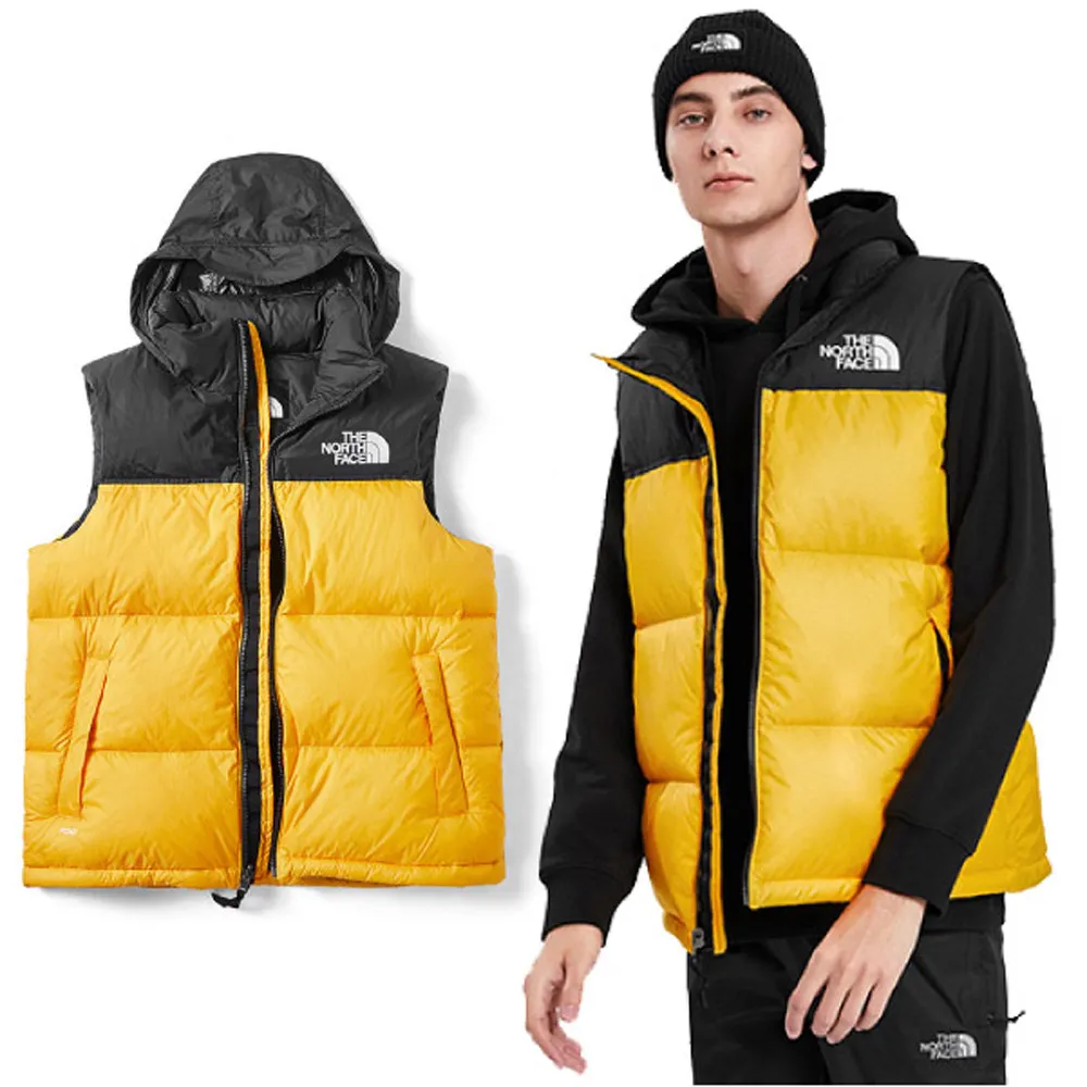 【美國 The North Face】ICON 熱賣款_經典配色透氣保暖鵝絨背心(人道羽絨)/3JQQ-56P 黃 N 歷史價格詳細信息