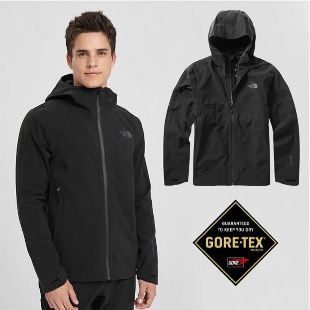 【美國 The North Face】男新款 GORE-TEX 防風防水透氣連帽外套.輕量機能夾克/3KTC 黑 N 歷史價格詳細信息