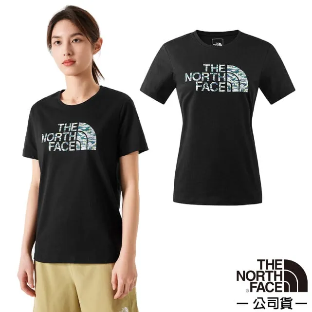 【The North Face】女 FLASHDRY 吸濕透氣排汗短袖圓領T恤.概念性印花圖案/88GZ-JK3 宇宙黑 歷史價格詳細信息