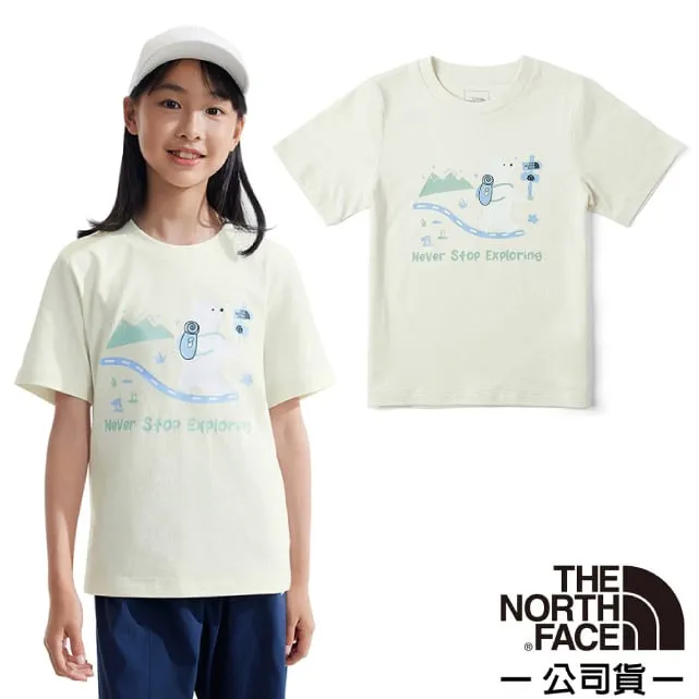 【The North Face】童 純棉多彩品牌LOGO短袖T恤/純棉材質.圓領設計/休閒衫.運動上衣/88ME-JK3 黑色 歷史價格詳細信息