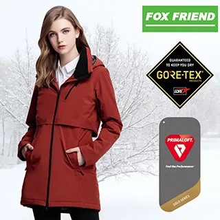 【FOX FRIEND 狐友】公主裙造型GORE-TEX+撥水羽絨兩件式長大衣 磚紅女款#1142 歷史價格詳細信息