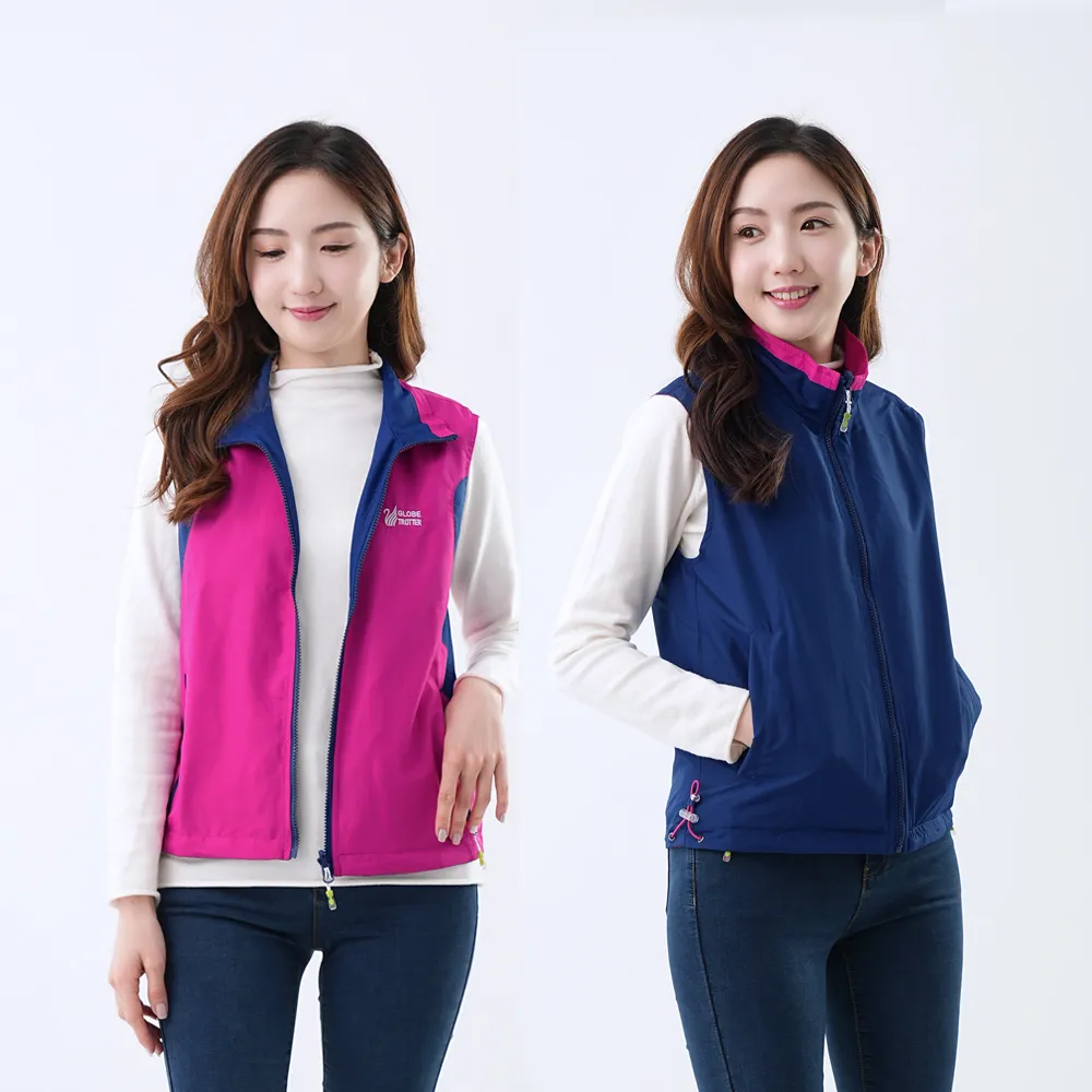 遊遍天下 中性款抗UV防風防潑水雙面穿背心GV10012寶藍 歷史價格詳細信息