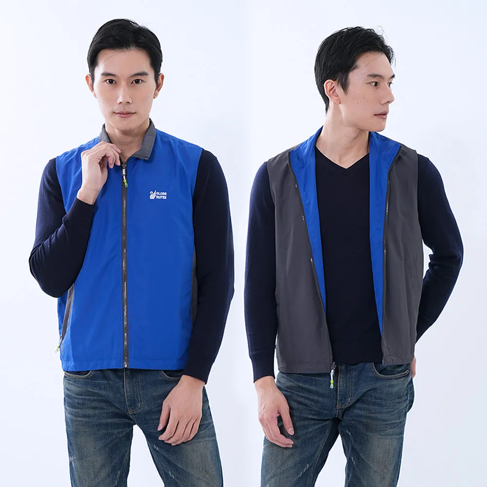 遊遍天下 中性款抗UV防風防潑水雙面穿背心GV10012寶藍 歷史價格詳細信息