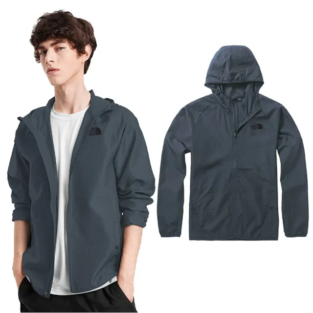 【美國 The North Face】男新款 輕質耐磨防撕裂連帽外套.輕量風衣.休閒夾克/5JY6-6M2 灰迷彩 N 歷史價格詳細信息