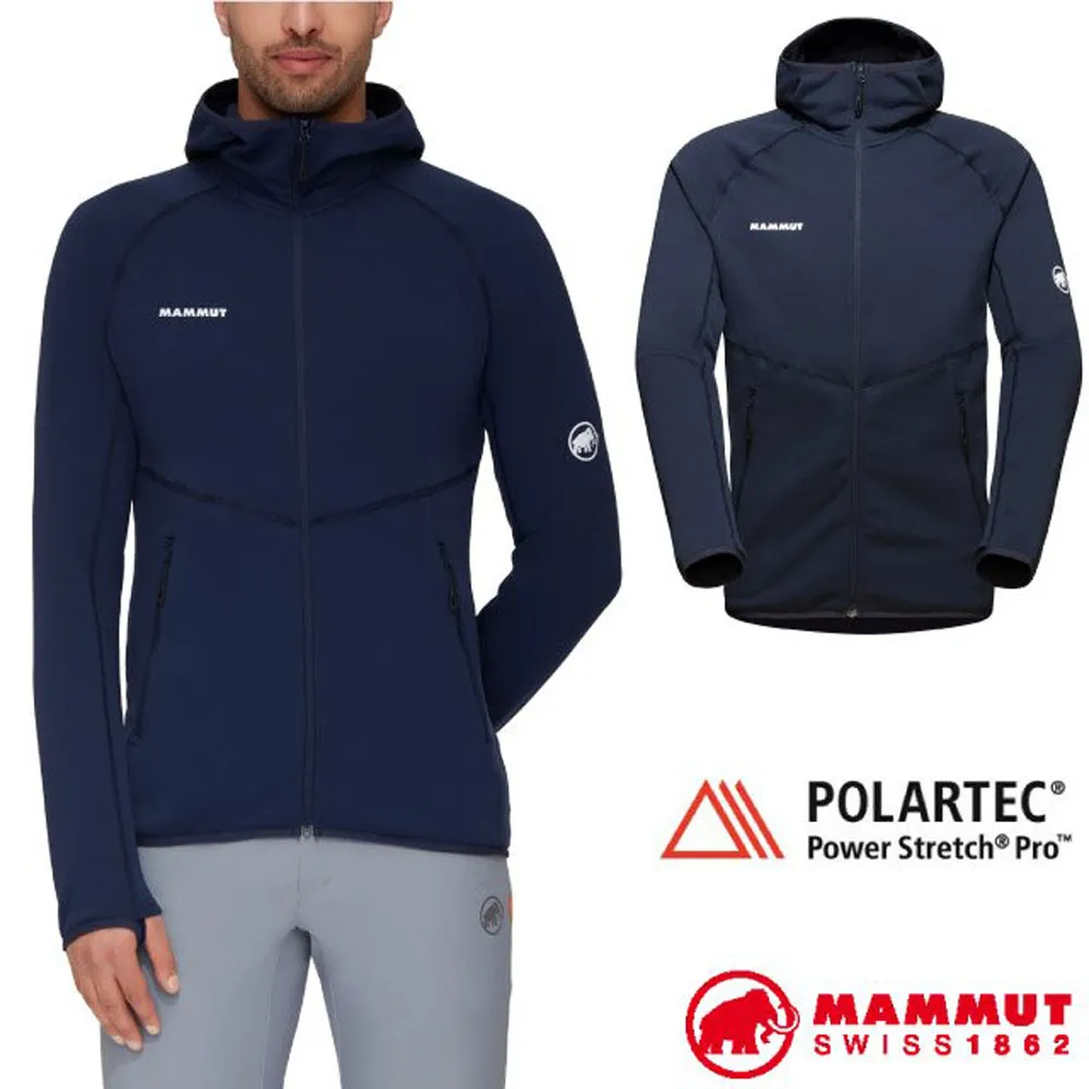 【MAMMUT 長毛象】男 Aconcagua 輕量透氣耐磨保暖刷毛連帽外套/1014-04282-50554 深冰藍/海洋藍 歷史價格詳細信息