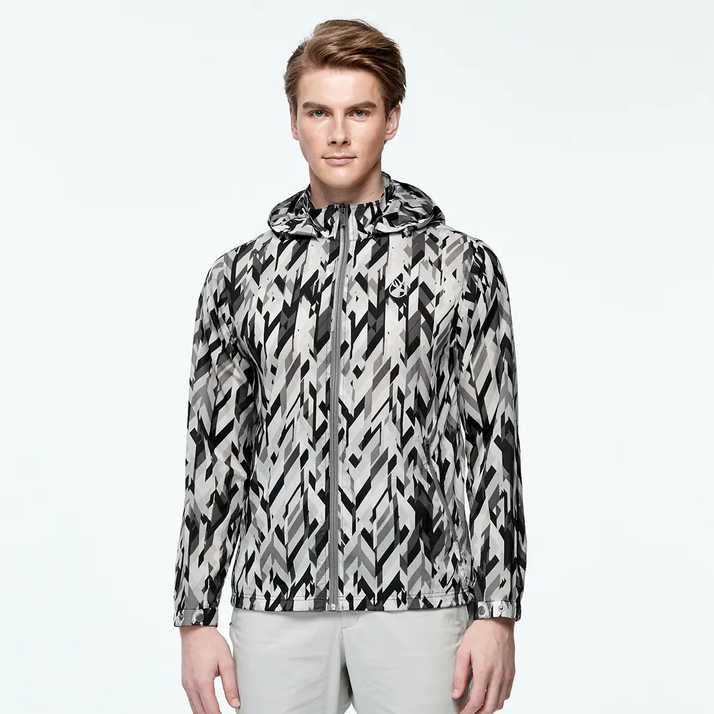 【WILDLAND荒野】男印花透氣抗UV輕薄外套希臘藍色 歷史價格詳細信息