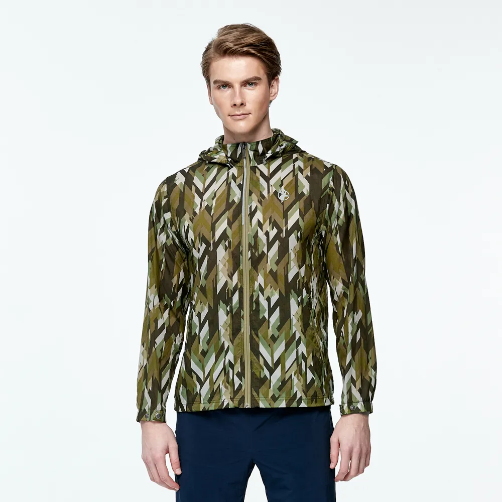 【WILDLAND荒野】男印花透氣抗UV輕薄外套希臘藍色 歷史價格詳細信息