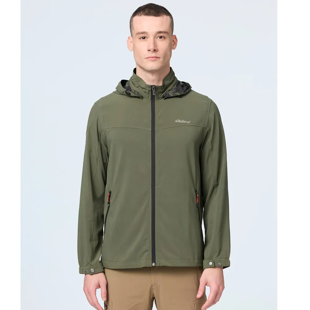 【WILDLAND荒野】男印花透氣抗UV輕薄外套希臘藍色 歷史價格詳細信息