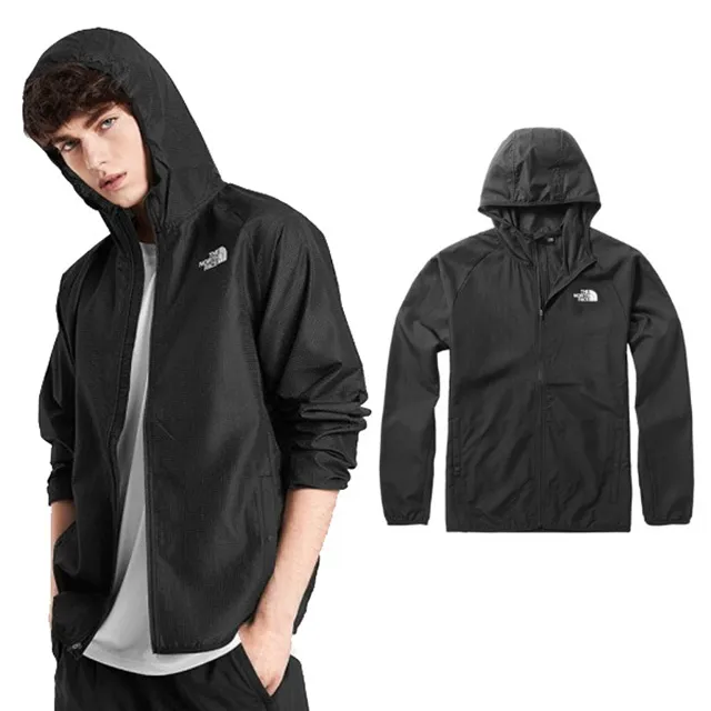 【美國 The North Face】男新款 輕質耐磨防撕裂連帽外套.輕量風衣.休閒夾克/5JY6-6M2 灰迷彩 N 歷史價格詳細信息