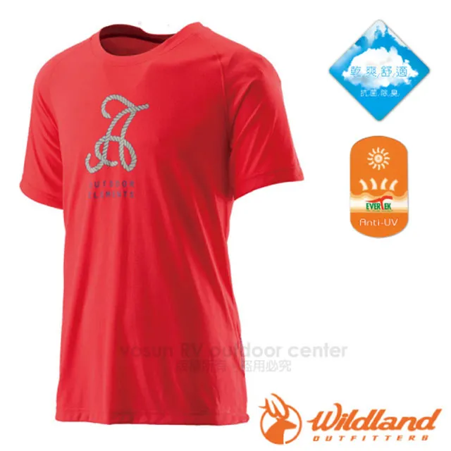 Wildland 荒野 男仿棉感圓領印花上衣 深粉紅 10W31612 歷史價格詳細信息