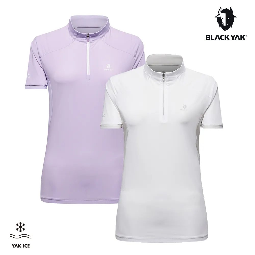 【BLACKYAK】女 LAND ICE短袖半開襟(丁香紫/銀灰)-彈性面料 涼感上衣|BYDB1WC805 歷史價格詳細信息