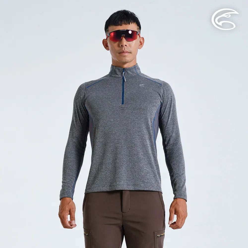 ADISI 男半門襟抗靜電紗(胸前貼袋)透氣快乾長袖上衣AL2321037 (S-XL) 雙色海青 歷史價格詳細信息