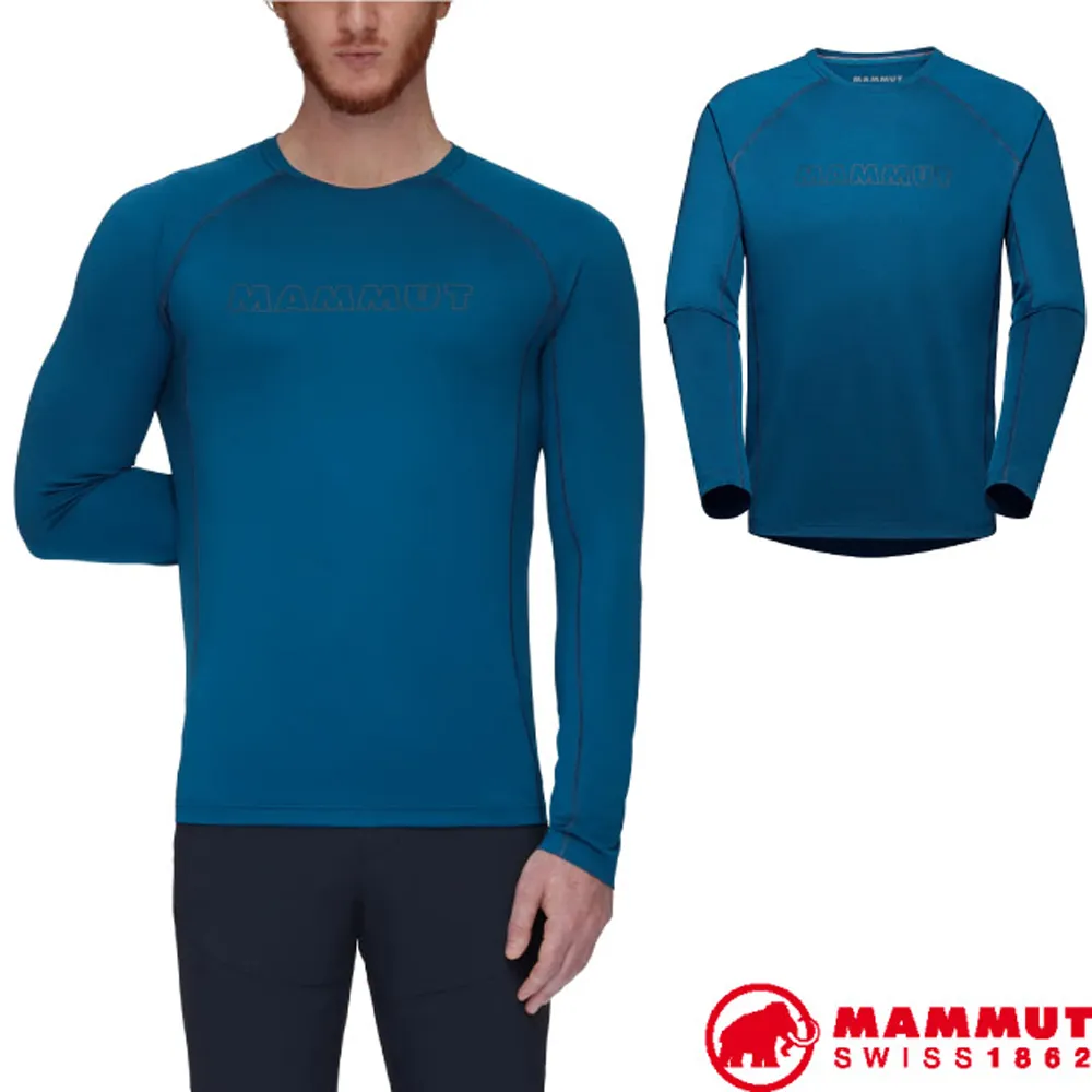 【MAMMUT 長毛象】男 Selun FL 快乾彈力長袖圓領運動T恤/1016-01440-5118 海洋藍 歷史價格詳細信息
