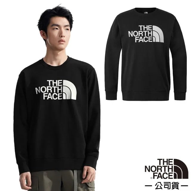 【The North Face】男 吸濕透氣純棉長袖圓領T恤.休閒套頭衫.運動上衣/大尺寸品牌標識/8AT8-FN4 白 歷史價格詳細信息