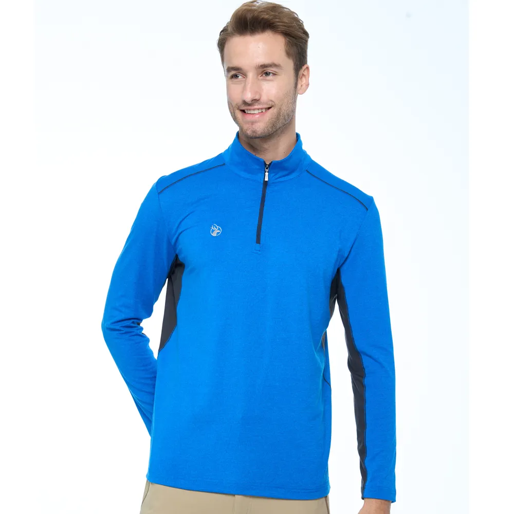 【WILDLAND荒野】男彈性雙色磨毛POLO保暖衣黑 歷史價格詳細信息