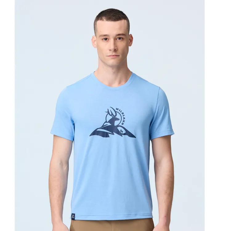 【WILDLAND荒野】男經典鹿頭圓領上衣黑色 歷史價格詳細信息