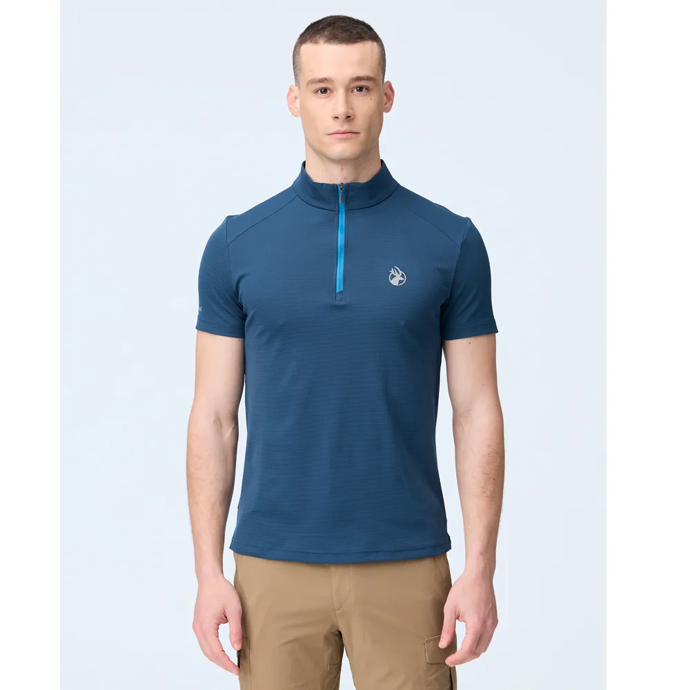 【WILDLAND荒野】男綠色環保抗UV彈性開襟短袖衣忘憂森林 歷史價格詳細信息