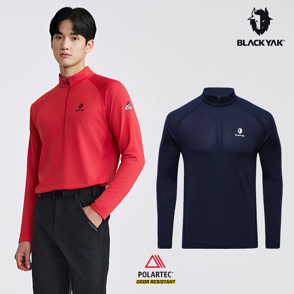 【BLACKYAK】男 POLARTEC AWC長袖半開襟(黃色/黑色)-輕量 吸濕快乾|BYDB1MC901 歷史價格詳細信息