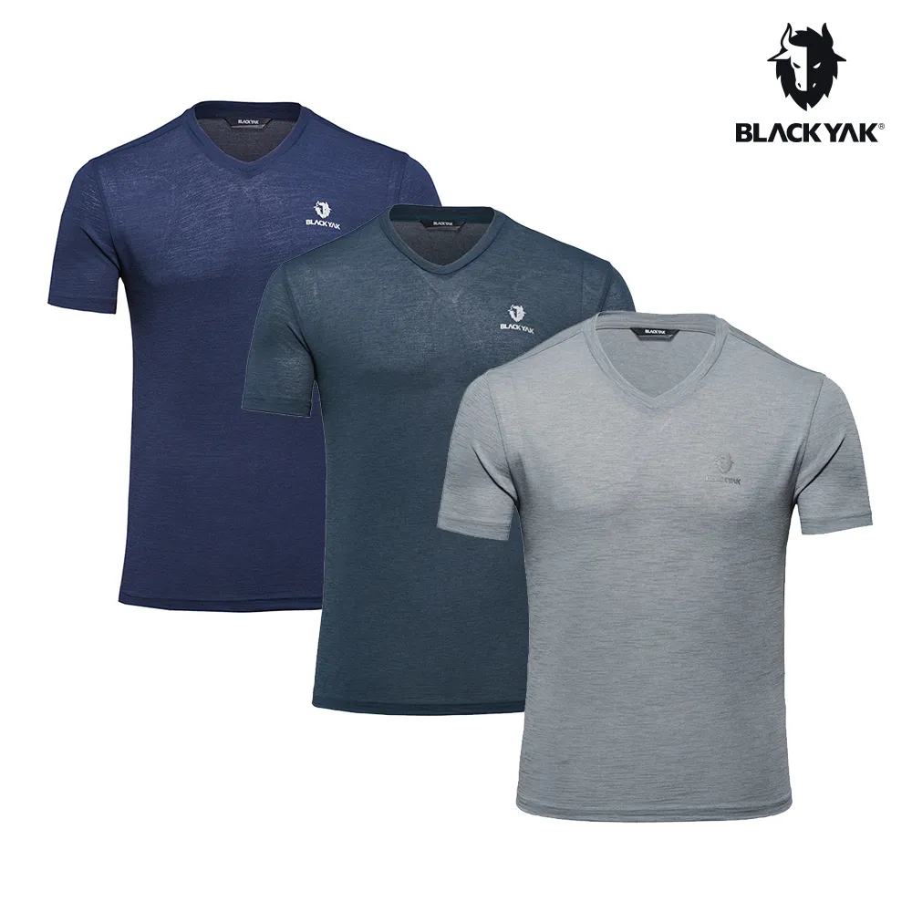 【BLACKYAK】短袖圓領T恤三件組 (黑/灰/海軍藍)-春夏 登山 吸排 透氣 中性款 |BYBB1NC501 歷史價格詳細信息