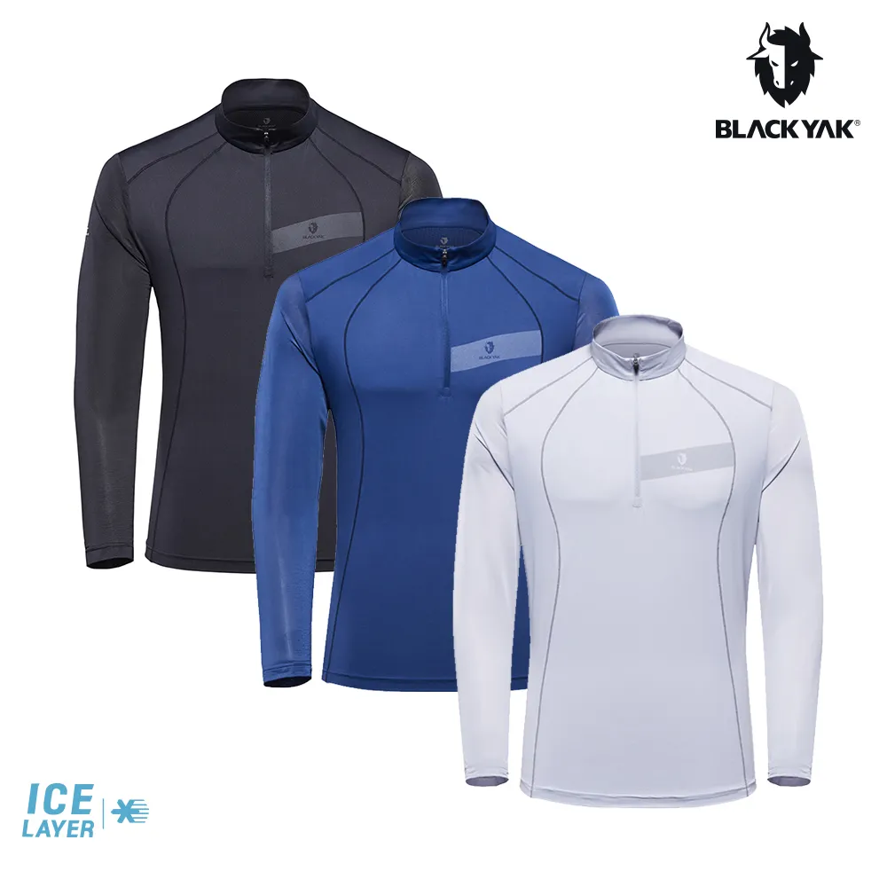 【BLACK YAK】男半高領素面長袖上衣[麻花灰]長袖上衣BYIA2MC70293 歷史價格詳細信息