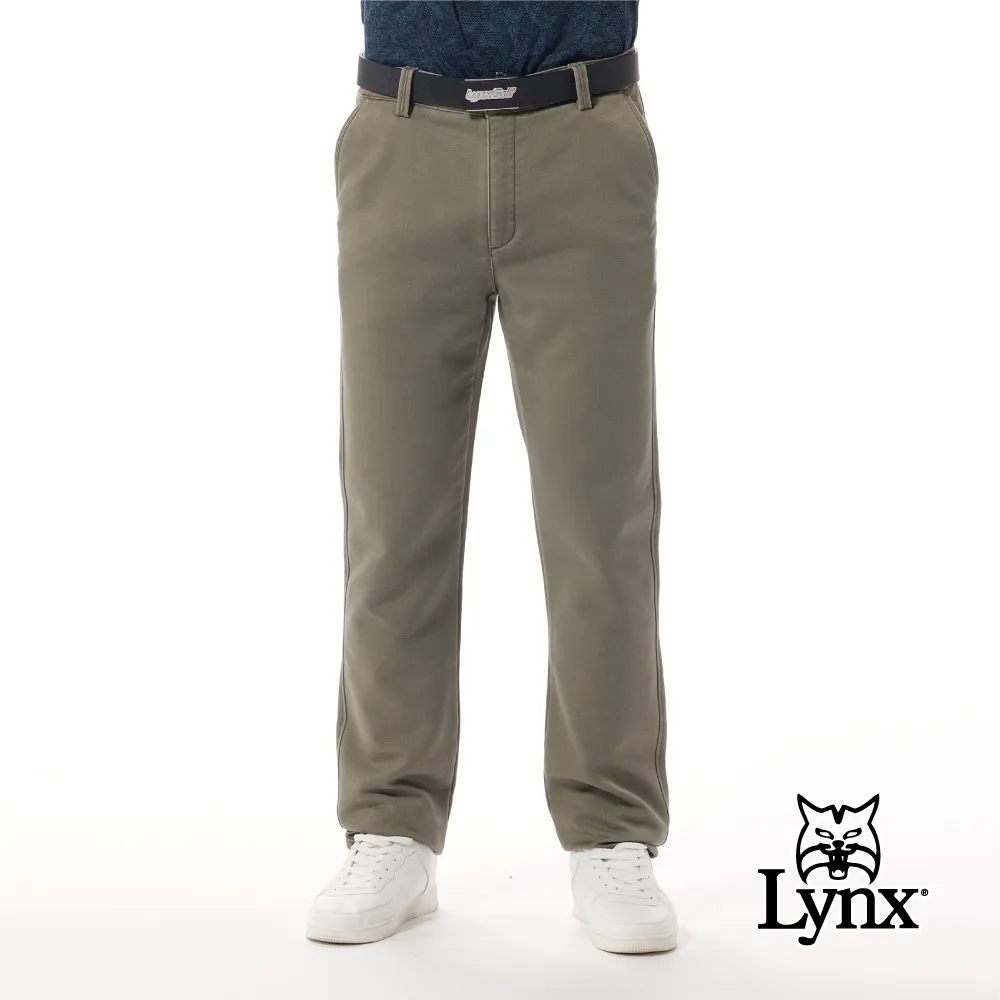 【Lynx Golf】男款彈性舒適經典百搭素面卡其褲平口休閒長褲-卡其色 歷史價格詳細信息